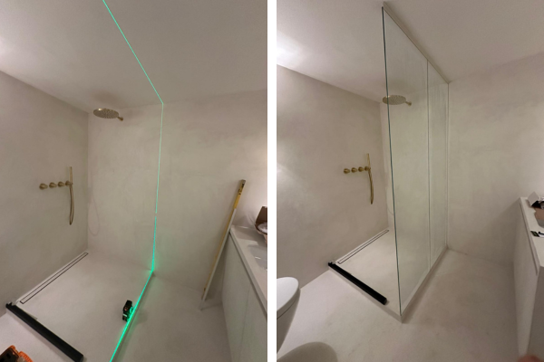 douchewand glas Inloopdouche met glazen wand
